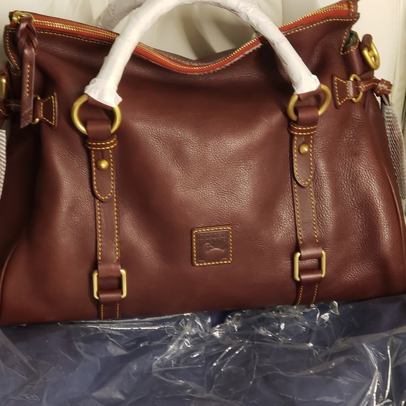 Dooney & Bourke Large Florentine Satchel in Plum!! - Picture 13 of 16